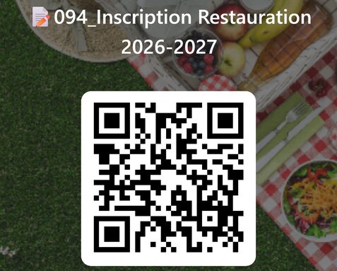QR CODE à scanner pour inscription restauration 2026-2027